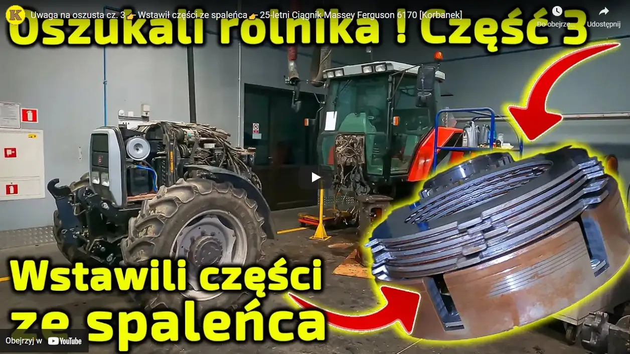 Wstawili nieoryginalną część do ciągnika Massey Ferguson